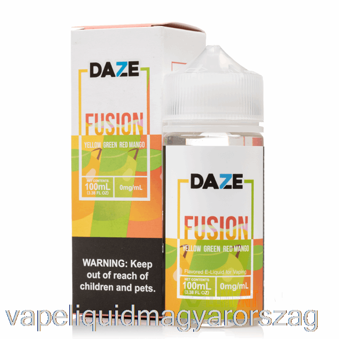 Sárga Zöld Piros Mangó - 7 Daze Fusion - 100ml 3mg Vape Toll